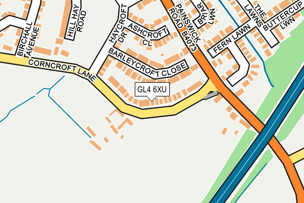 GL4 6XU map - OS OpenMap – Local (Ordnance Survey)