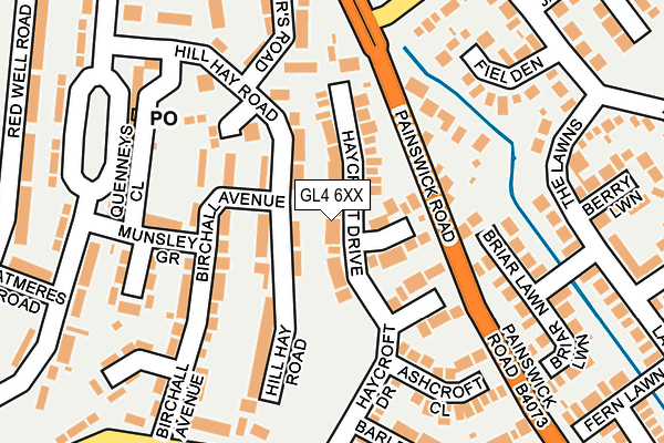 GL4 6XX map - OS OpenMap – Local (Ordnance Survey)