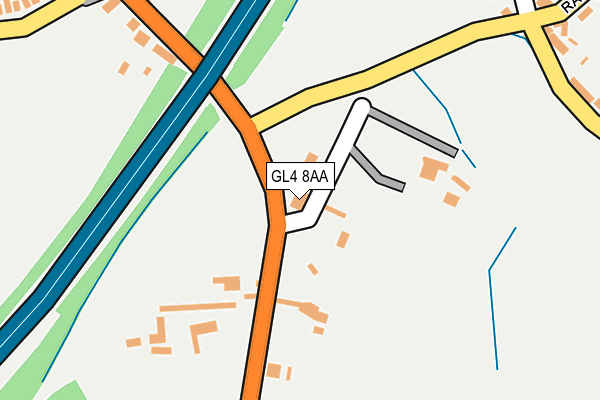 GL4 8AA map - OS OpenMap – Local (Ordnance Survey)