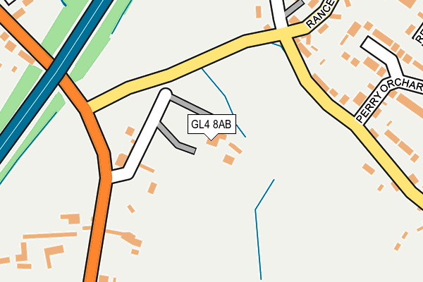 GL4 8AB map - OS OpenMap – Local (Ordnance Survey)