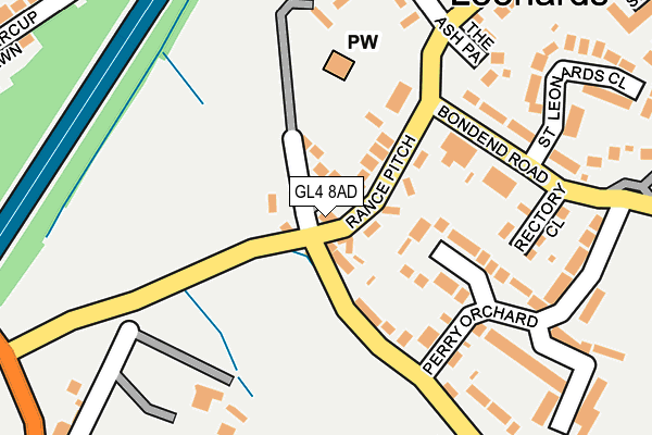 GL4 8AD map - OS OpenMap – Local (Ordnance Survey)
