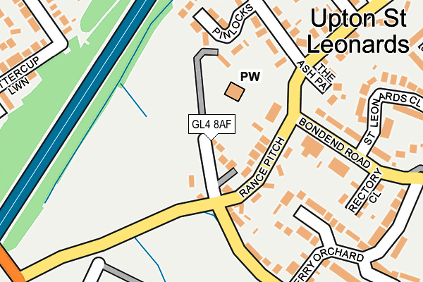 GL4 8AF map - OS OpenMap – Local (Ordnance Survey)