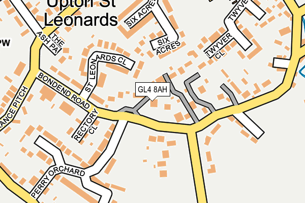 GL4 8AH map - OS OpenMap – Local (Ordnance Survey)