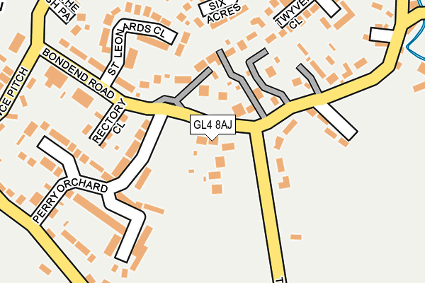 GL4 8AJ map - OS OpenMap – Local (Ordnance Survey)