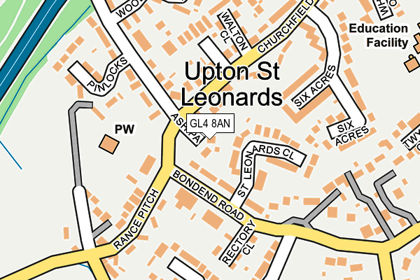 GL4 8AN map - OS OpenMap – Local (Ordnance Survey)