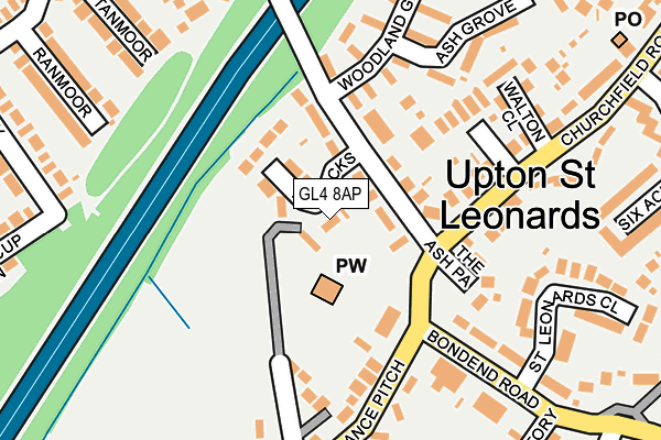 GL4 8AP map - OS OpenMap – Local (Ordnance Survey)