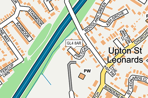 GL4 8AR map - OS OpenMap – Local (Ordnance Survey)