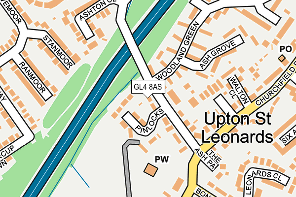 GL4 8AS map - OS OpenMap – Local (Ordnance Survey)