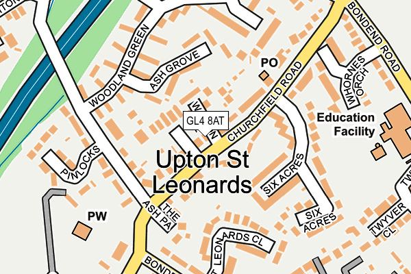 GL4 8AT map - OS OpenMap – Local (Ordnance Survey)