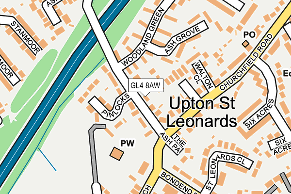 GL4 8AW map - OS OpenMap – Local (Ordnance Survey)