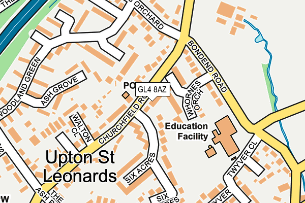 GL4 8AZ map - OS OpenMap – Local (Ordnance Survey)