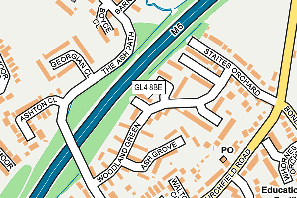 GL4 8BE map - OS OpenMap – Local (Ordnance Survey)