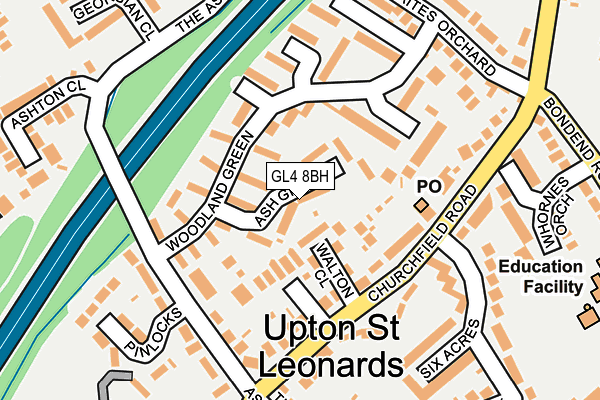 GL4 8BH map - OS OpenMap – Local (Ordnance Survey)