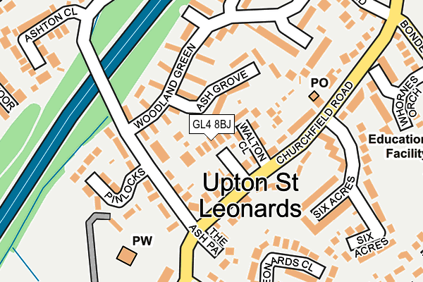 GL4 8BJ map - OS OpenMap – Local (Ordnance Survey)