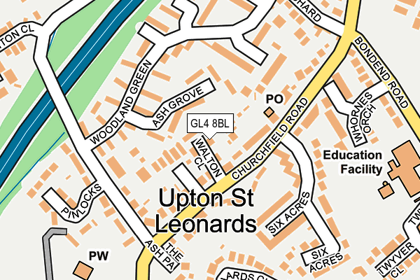 GL4 8BL map - OS OpenMap – Local (Ordnance Survey)