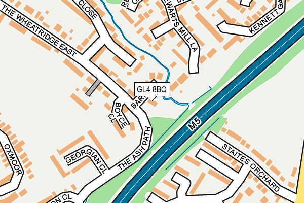 GL4 8BQ map - OS OpenMap – Local (Ordnance Survey)