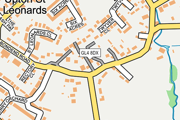 GL4 8DX map - OS OpenMap – Local (Ordnance Survey)