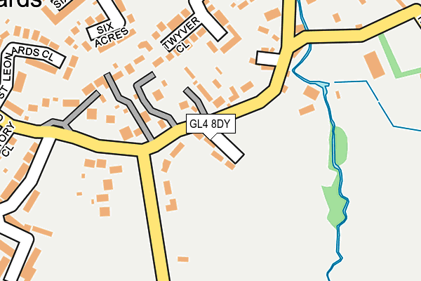 GL4 8DY map - OS OpenMap – Local (Ordnance Survey)