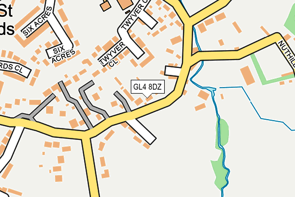 GL4 8DZ map - OS OpenMap – Local (Ordnance Survey)