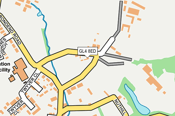 GL4 8ED map - OS OpenMap – Local (Ordnance Survey)
