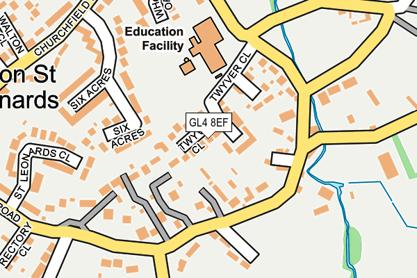 GL4 8EF map - OS OpenMap – Local (Ordnance Survey)