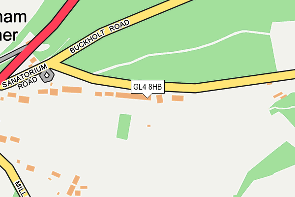 GL4 8HB map - OS OpenMap – Local (Ordnance Survey)