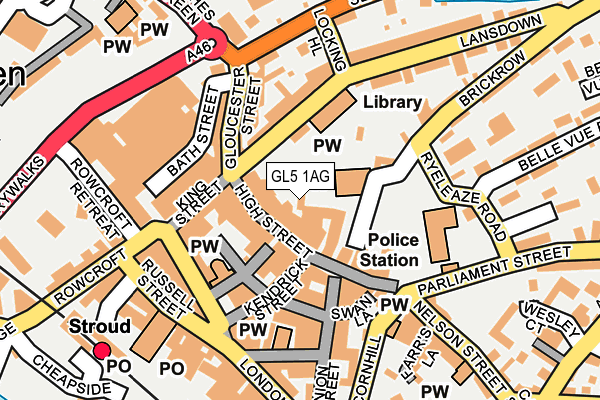 GL5 1AG map - OS OpenMap – Local (Ordnance Survey)