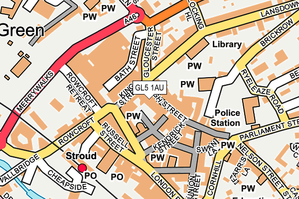 GL5 1AU map - OS OpenMap – Local (Ordnance Survey)