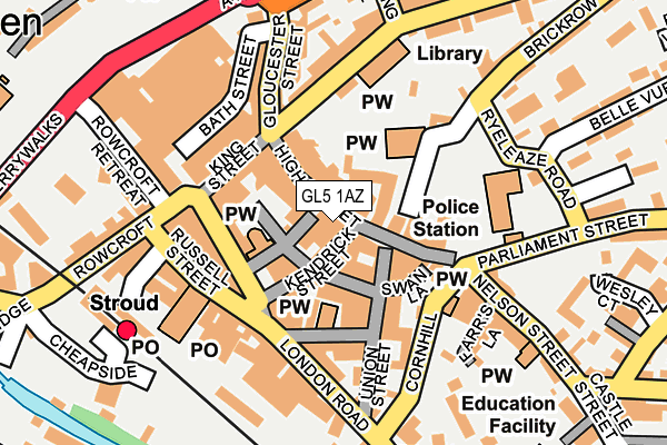 GL5 1AZ map - OS OpenMap – Local (Ordnance Survey)