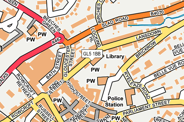 GL5 1BB map - OS OpenMap – Local (Ordnance Survey)