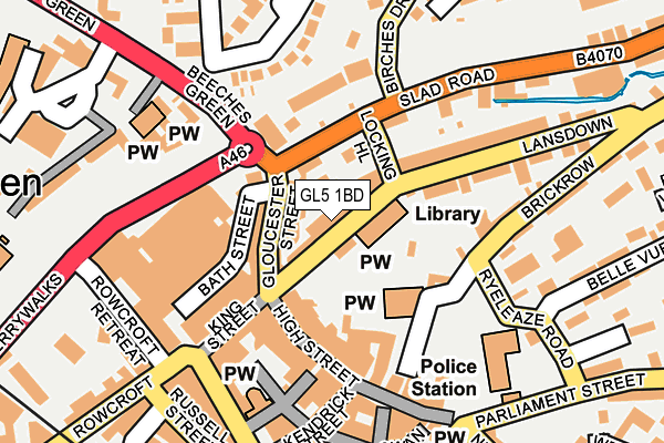 GL5 1BD map - OS OpenMap – Local (Ordnance Survey)