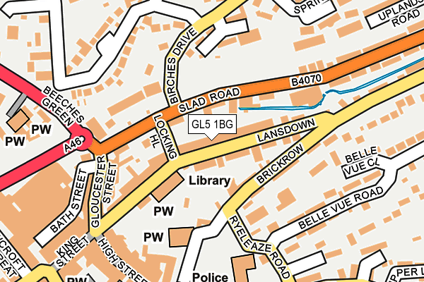 GL5 1BG map - OS OpenMap – Local (Ordnance Survey)