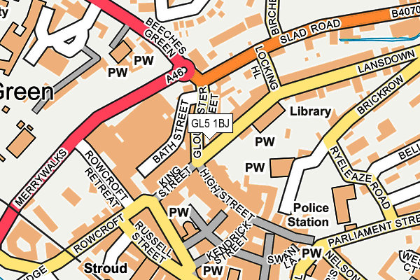 Map of HAWTHORN PRESS LIMITED at local scale