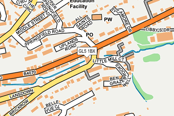 GL5 1BX map - OS OpenMap – Local (Ordnance Survey)