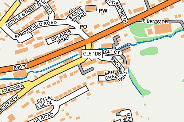 GL5 1DB map - OS OpenMap – Local (Ordnance Survey)