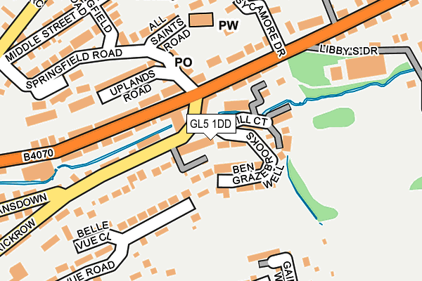 GL5 1DD map - OS OpenMap – Local (Ordnance Survey)