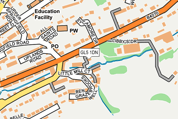 GL5 1DN map - OS OpenMap – Local (Ordnance Survey)