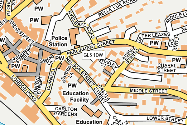GL5 1DW map - OS OpenMap – Local (Ordnance Survey)