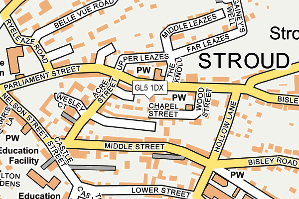 GL5 1DX map - OS OpenMap – Local (Ordnance Survey)