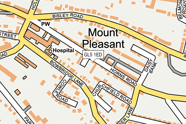 GL5 1ED map - OS OpenMap – Local (Ordnance Survey)