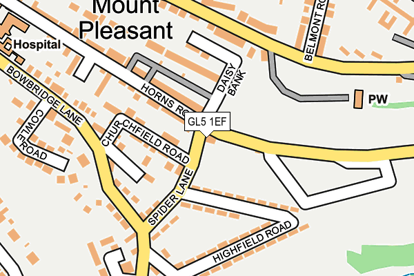 GL5 1EF map - OS OpenMap – Local (Ordnance Survey)