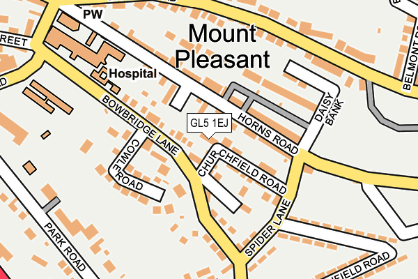 GL5 1EJ map - OS OpenMap – Local (Ordnance Survey)