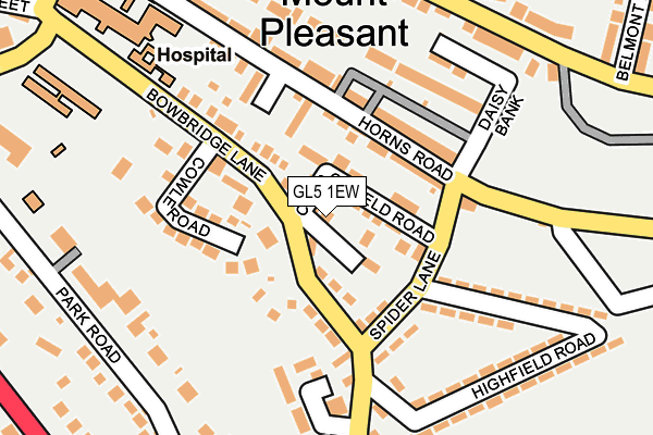 GL5 1EW map - OS OpenMap – Local (Ordnance Survey)