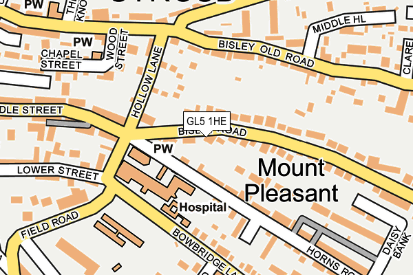 GL5 1HE map - OS OpenMap – Local (Ordnance Survey)