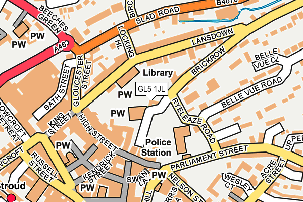 Map of COTSWOLD ORGANICS LTD at local scale