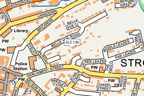 GL5 1JN map - OS OpenMap – Local (Ordnance Survey)