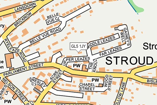 GL5 1JY map - OS OpenMap – Local (Ordnance Survey)