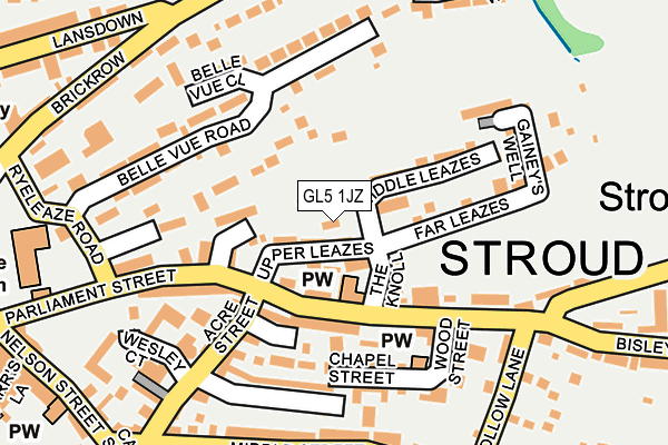 GL5 1JZ map - OS OpenMap – Local (Ordnance Survey)