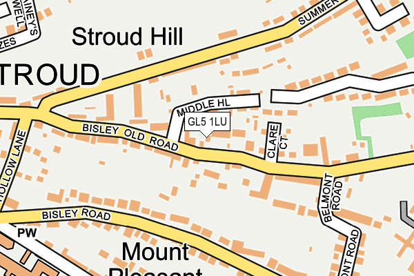 GL5 1LU map - OS OpenMap – Local (Ordnance Survey)