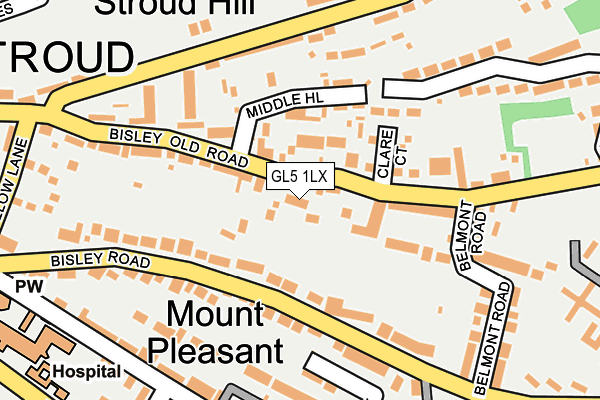 GL5 1LX map - OS OpenMap – Local (Ordnance Survey)